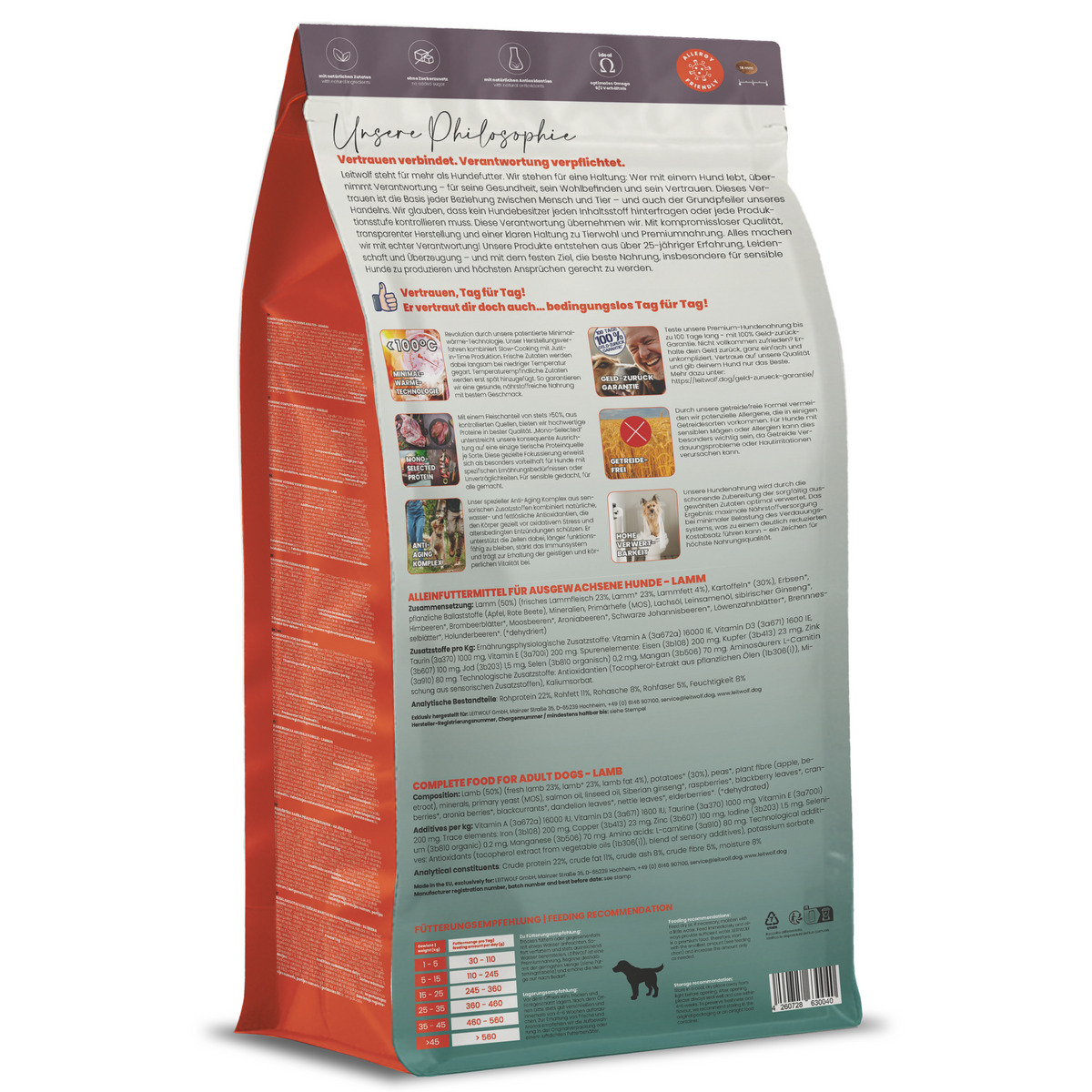 Leitwolf Mono Lamb Adult - Lamb & Kartoffel