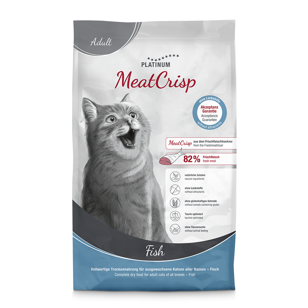 MeatCrisp Adult Fish Katzen Trockenfutter Fisch 82% Fleisch getreidefrei