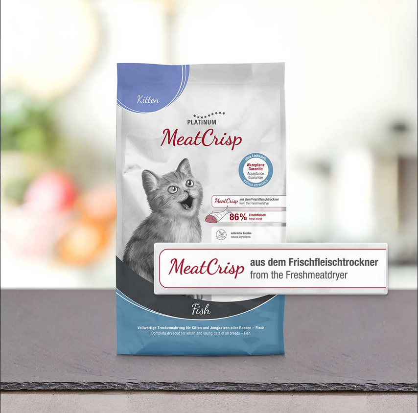 Meat Crisp Fish Kitten Katzen Trockenfutter 86 % Fleisch Taurin getreidefrei