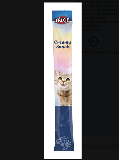 Creamy Snacks Shrimp Weißfisch Huhn
